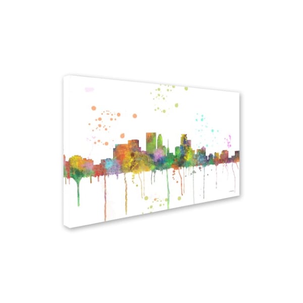 Marlene Watson 'Minneapolis Minnesota Skyline Mclr-1' Canvas Art,16x24